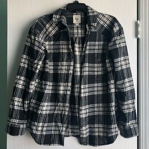 Black and White Billabong Flannel